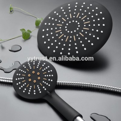 ABS plastic material popular water softening shower head black color